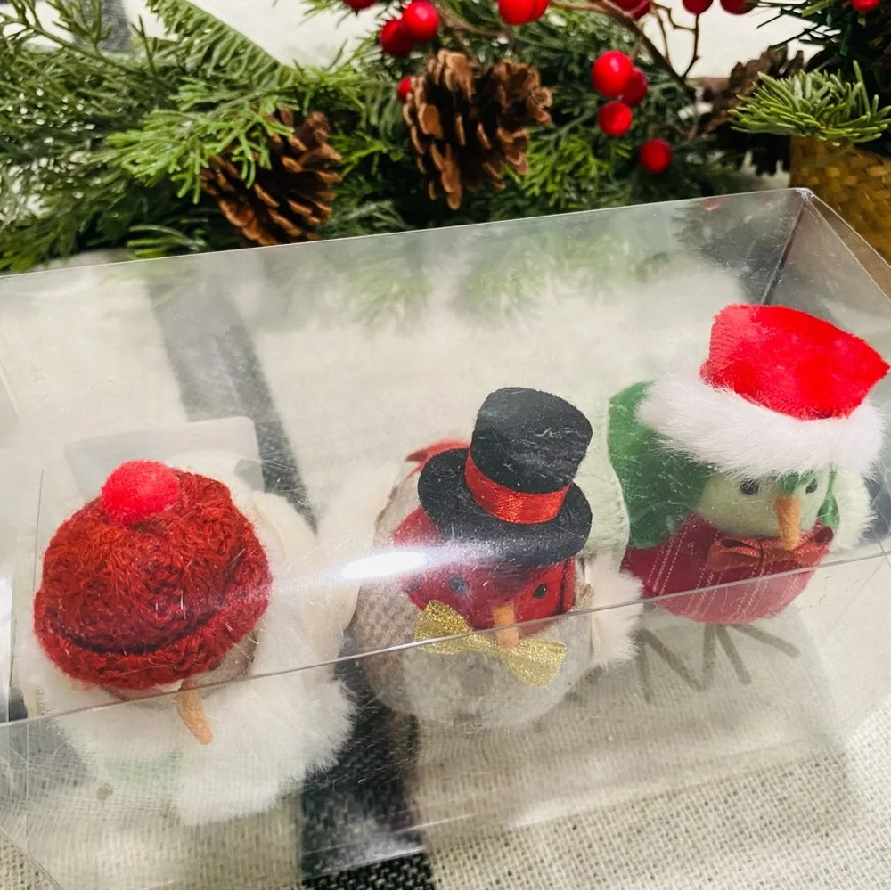 NEW Target Wondershop Mini Featherly Friends Christmas Holiday Birds Set of 3